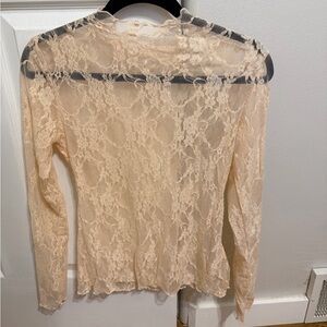 Lace Layering Long-Sleeve Top